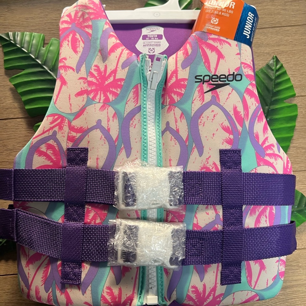 Speedo Kids Swim Vest - Pink and Purple